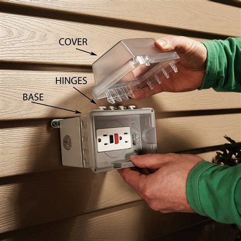 electrical outlet boxes waterproof|weather tight outdoor electrical box.